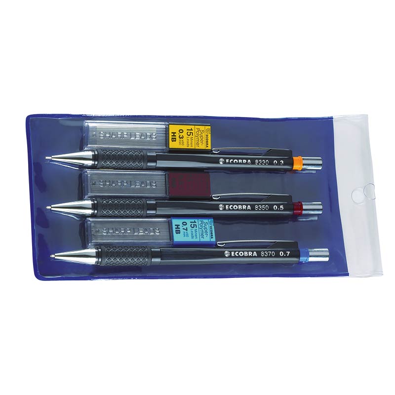 ecobra-feinminen-druckstift-3er-set-0-3-0-5-0-7-mm-hb-schwarz image 2