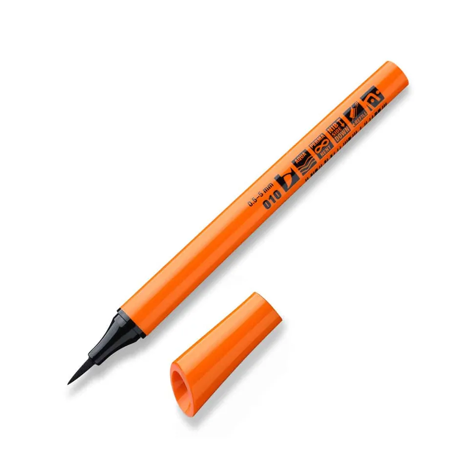 neuland-fineone-art-outliner-fasermaler-pinselspitze-0-5-5-mm-schwarz image 1