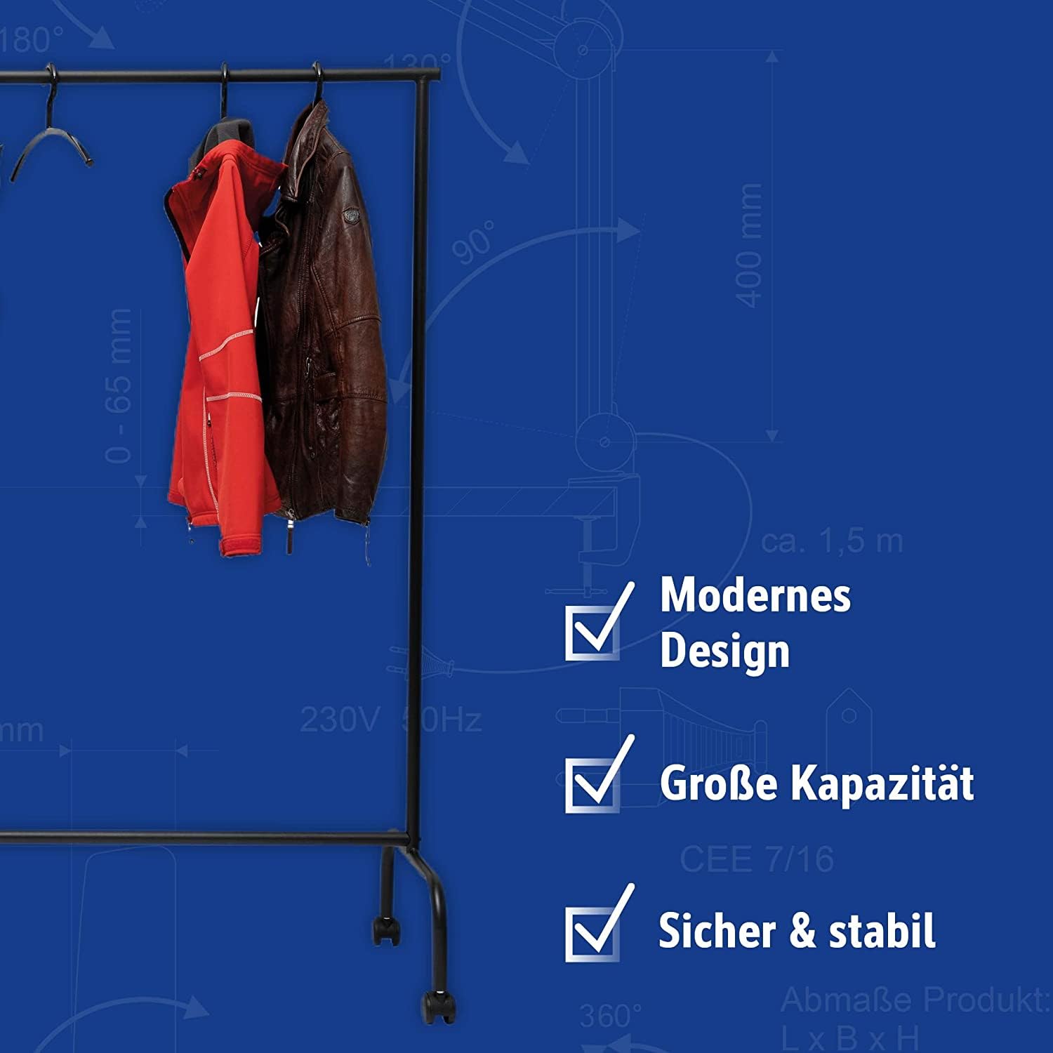 maul-garderobenst-nder-maullimbo-schwarz-rollbar-auszieharme image 4