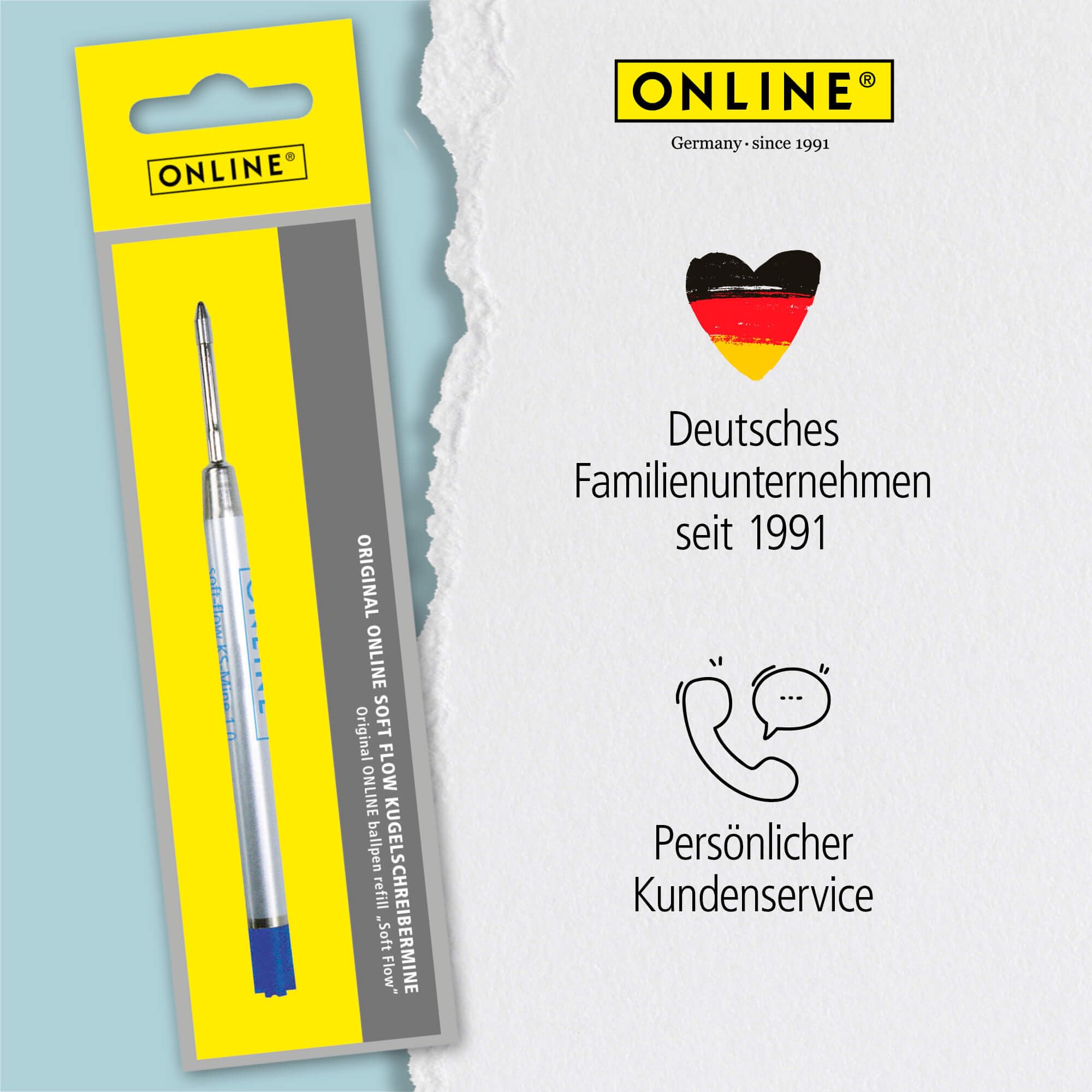 online-soft-flow-kugelschreiber-ersatzmine-m-blau-dokumentenecht image 7