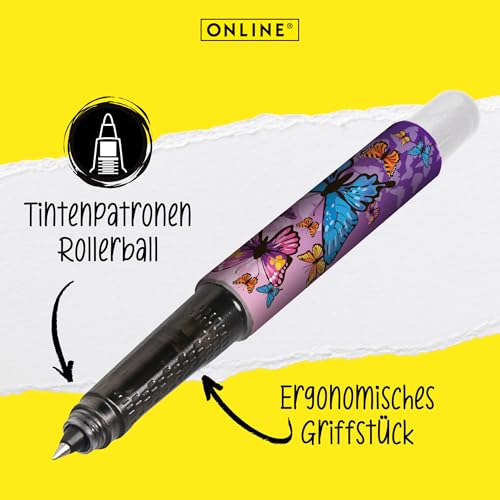online-college-butterfly-tintenroller-ergonomischer-rollerball-mit-kombipatrone- image 8