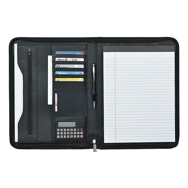 ecobra-konferenzmappe-eleganz-din-a4-kunstleder-mit-taschenrechner image 1