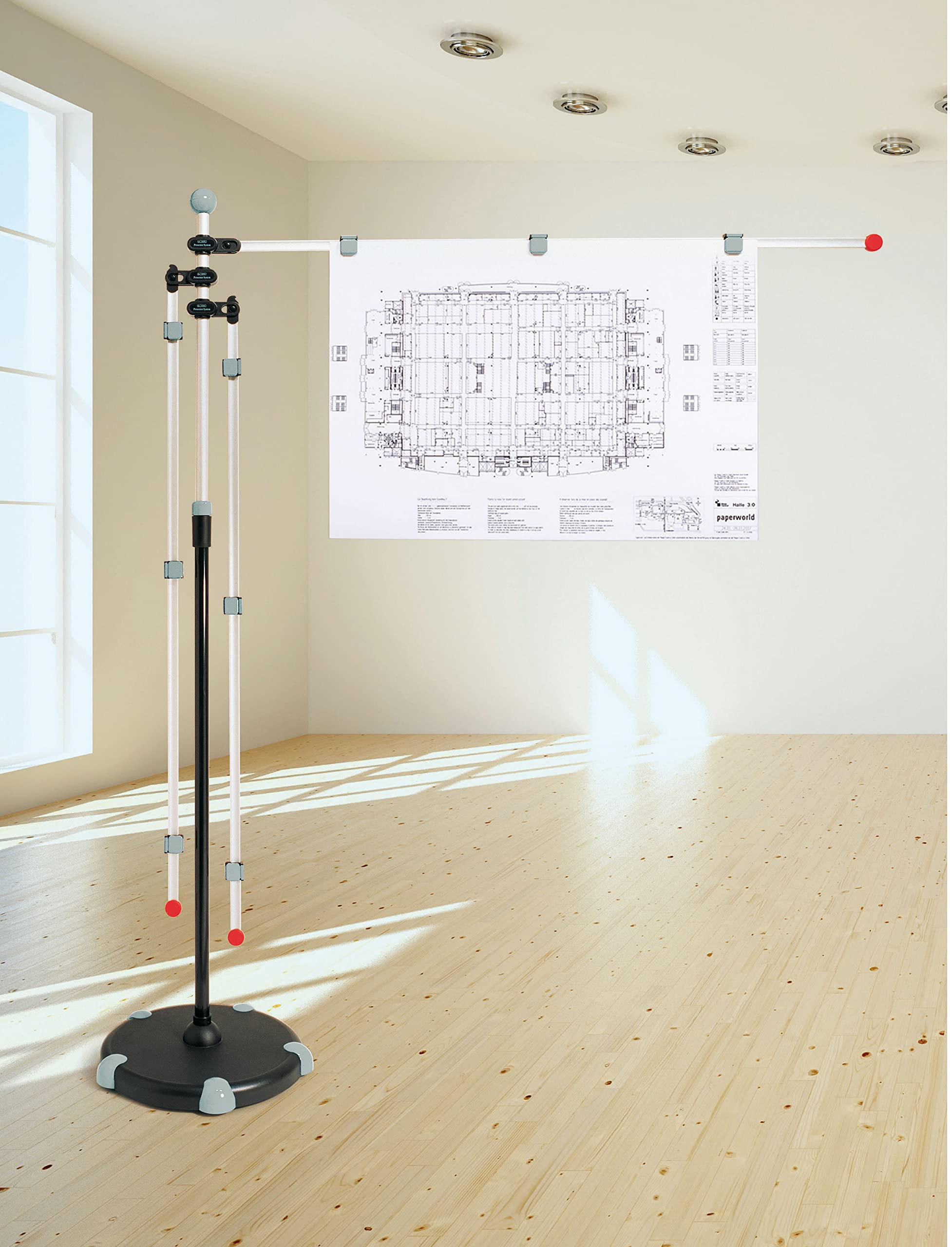 maul-planhalter-a0-mobil-silber-h-henverstellbar-mit-rollen image 4