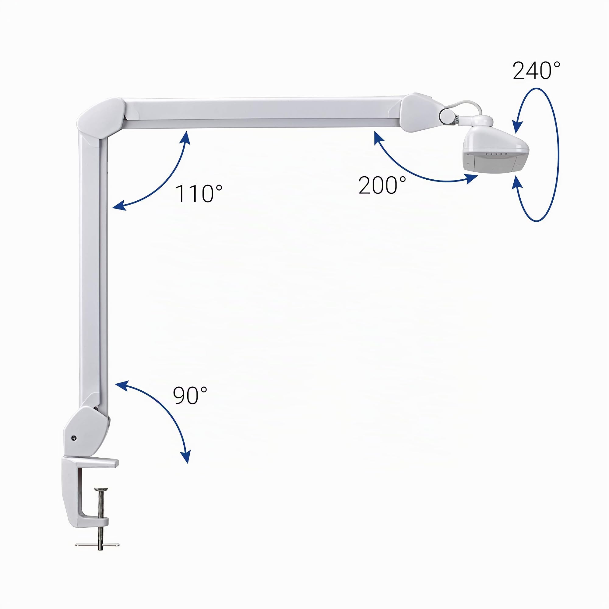 maul-maulintro-led-schreibtischlampe-wei-mit-klemmfu-und-doppelarm image 3