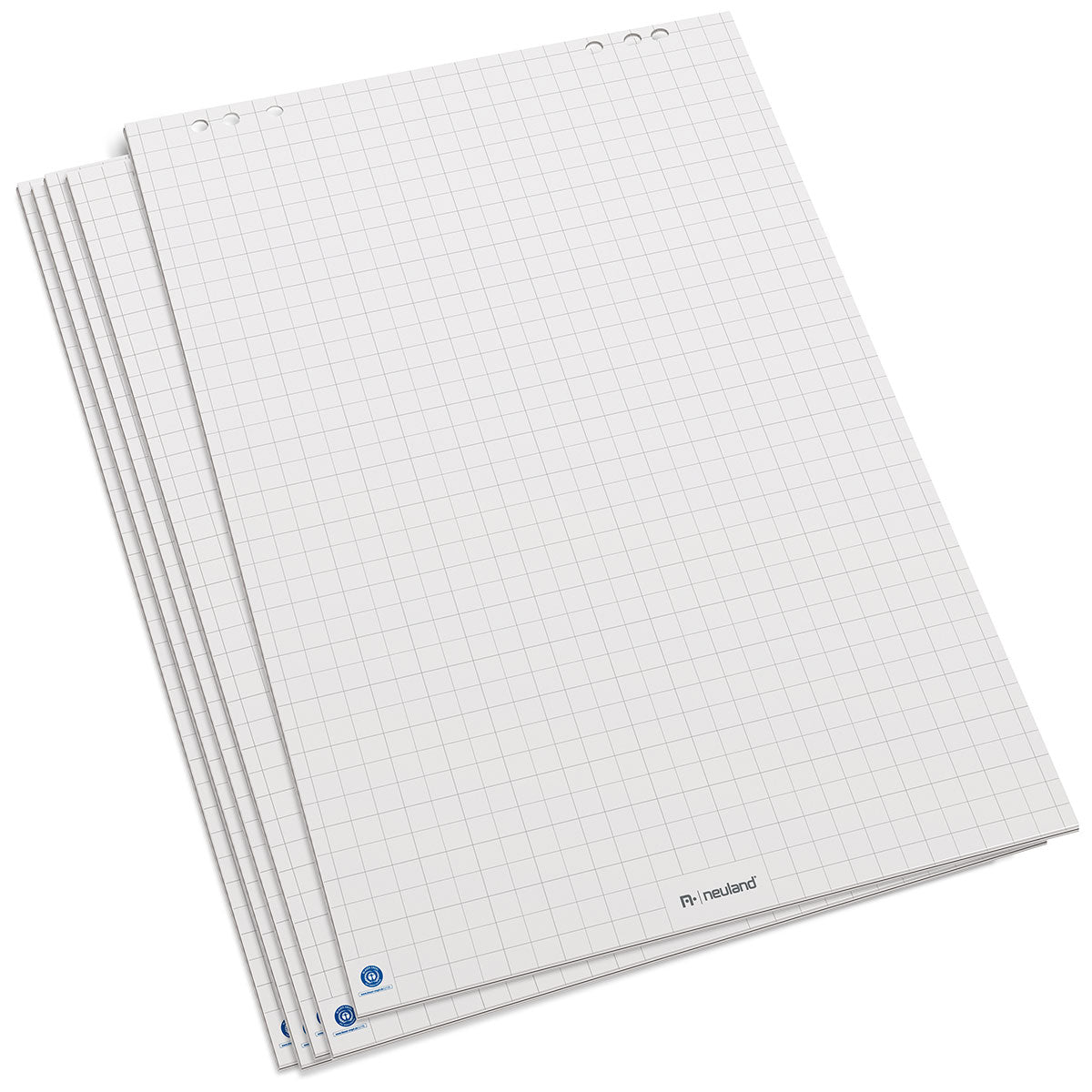 neuland-flipchart-block-wei-recycling-kariert-80-g-m image 1