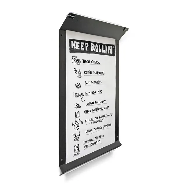 neuland-rollerposter-2-0-magnettafel-mit-papierrolle-schwarz-matt image 1