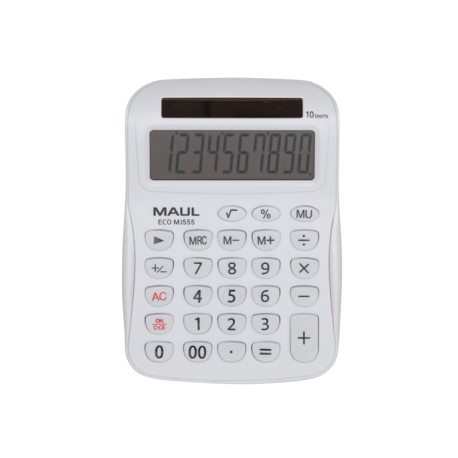 maul-tischrechner-eco-mj-555-wei-solar-10-stellig-kompakt image 1