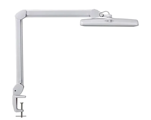 maul-maulintro-led-schreibtischlampe-wei-mit-klemmfu-und-doppelarm image 1