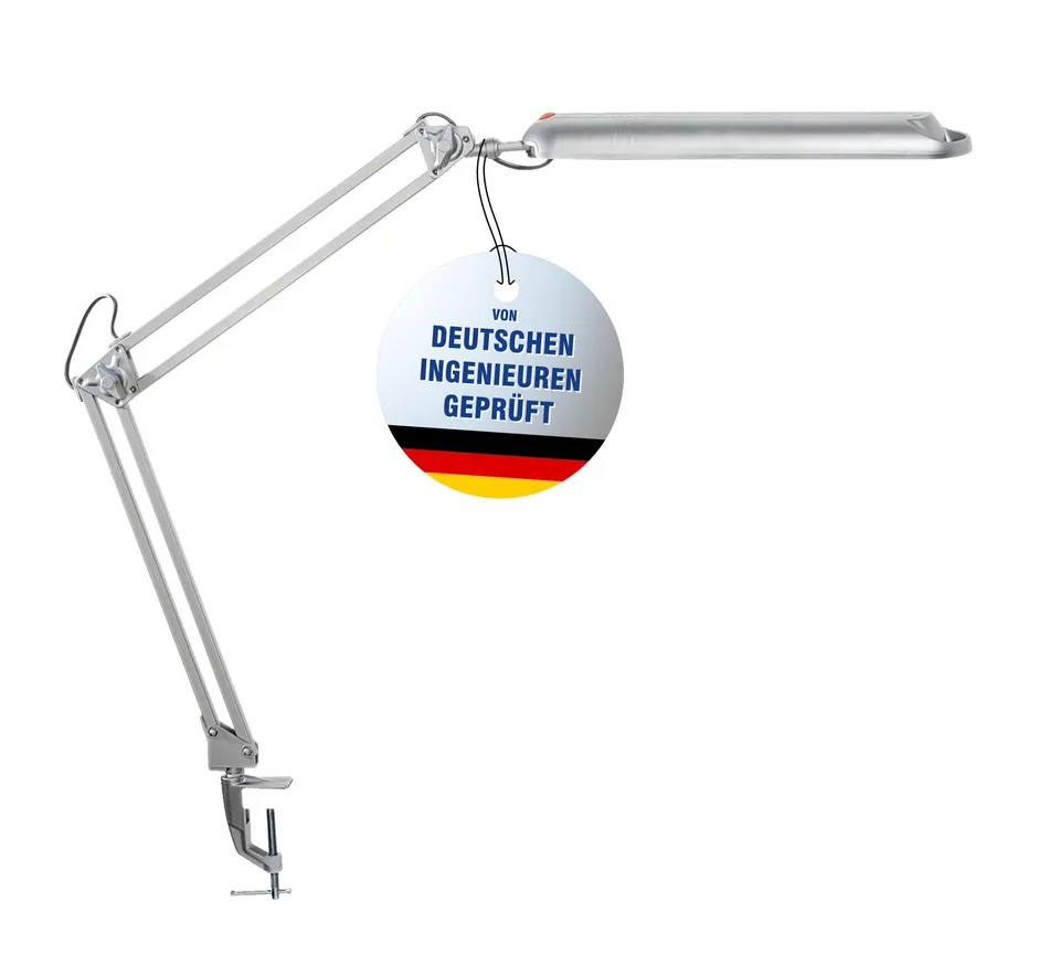 maul-maulatlantic-led-tischlampe-silber-mit-klemmfu-doppelarm image 1