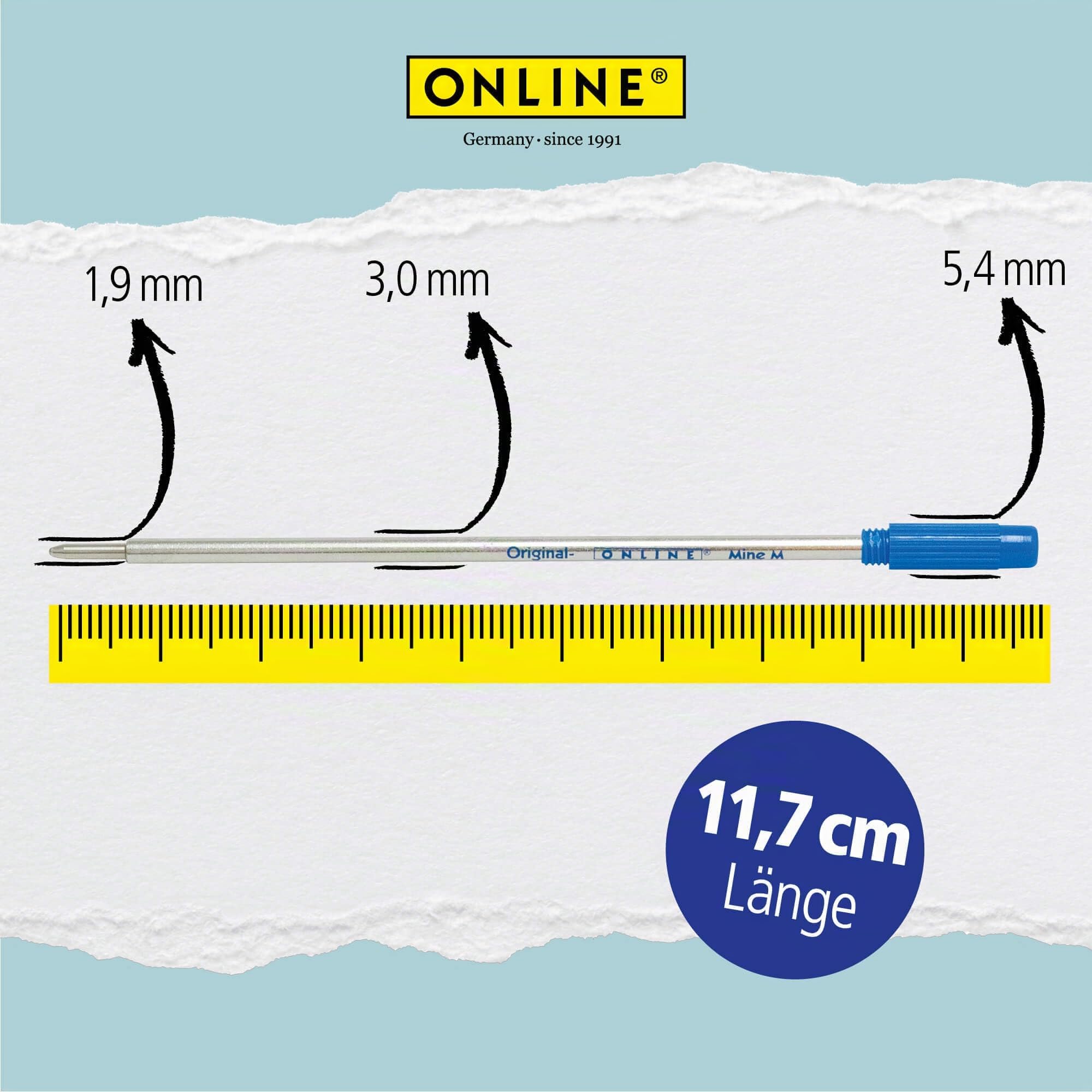 online-ersatzmine-c1-kugelschreibermine-m-blau-dokumentenecht image 5