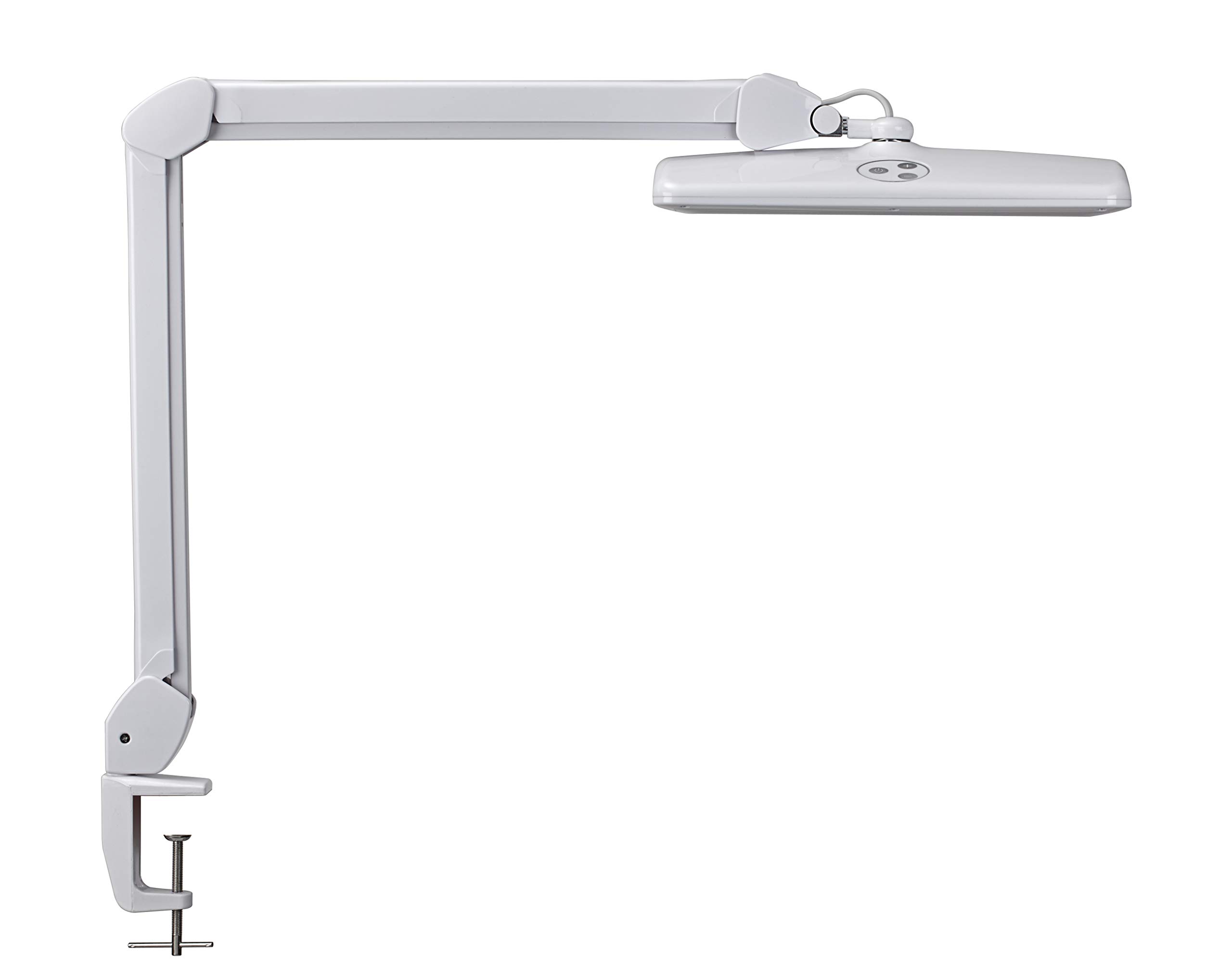 maul-maulintro-led-schreibtischlampe-wei-mit-klemmfu-und-doppelarm image 1