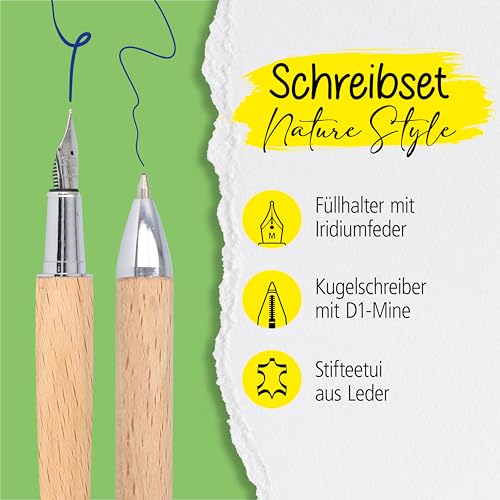 online-eleganza-holz-schreibset-f-ller-m-kuli-lederetui image 7