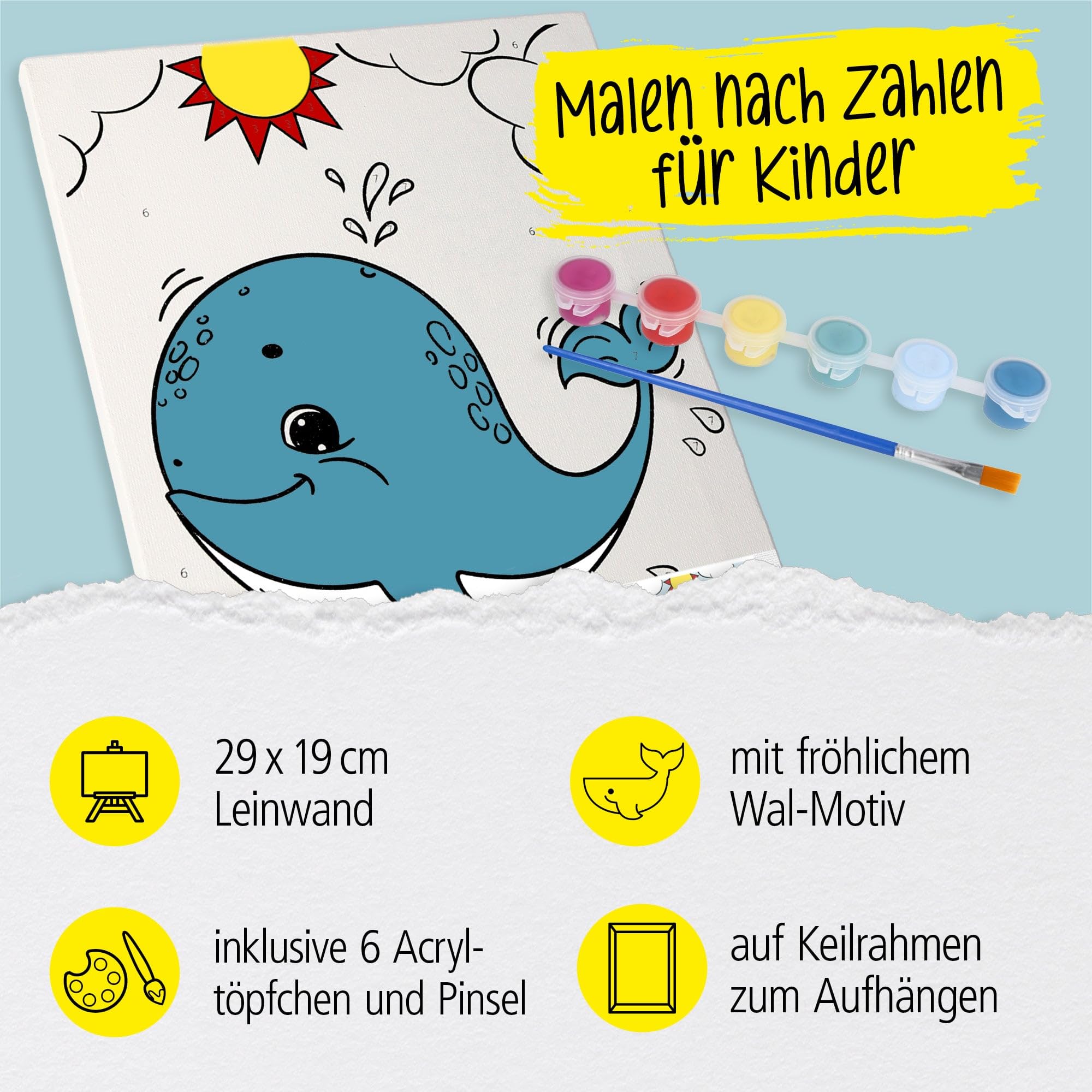 online-malen-nach-zahlen-kinder-wal-29-x-19-cm-mit-leinwand image 2