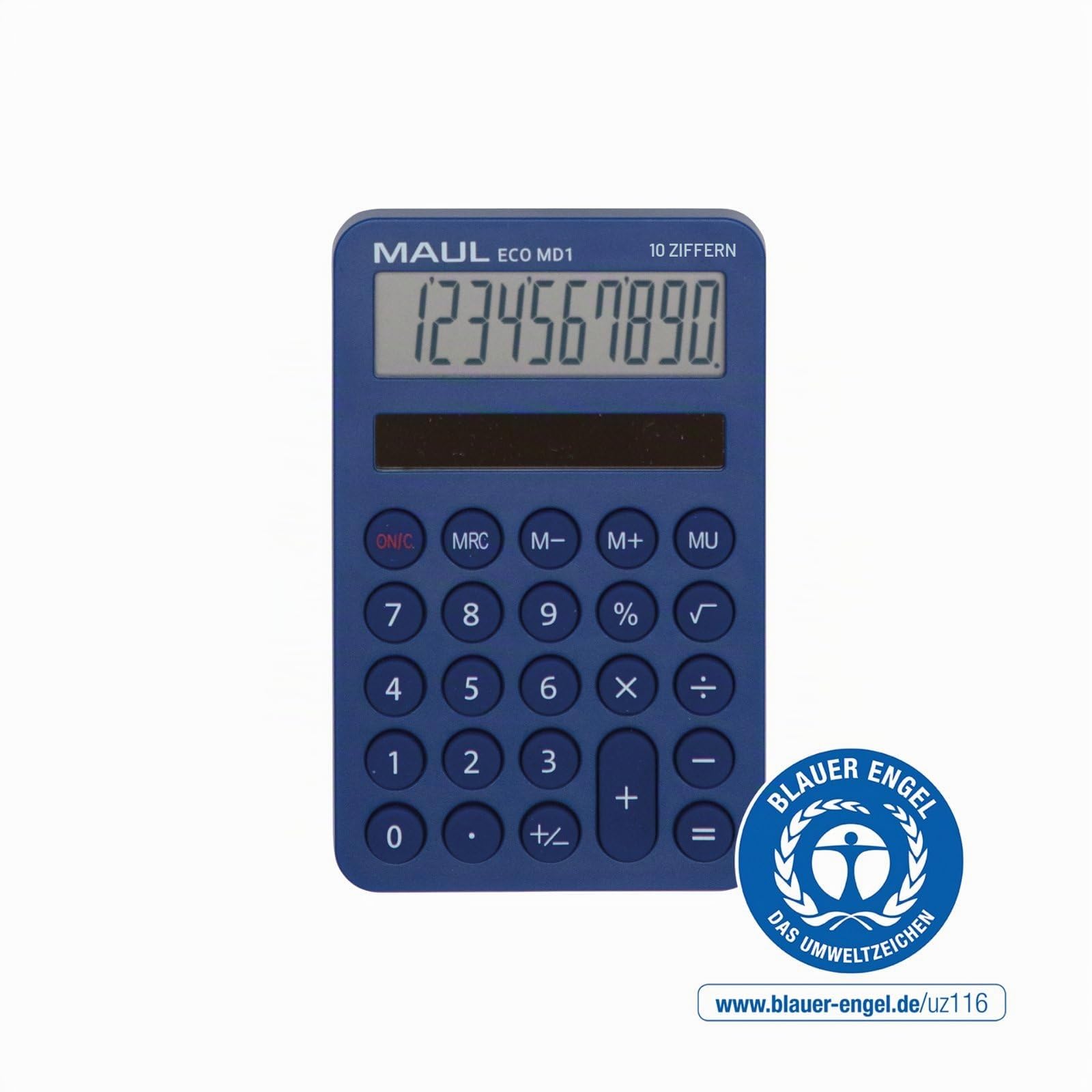 maul-eco-md-1-solarrechner-hellblau-lcd-10-stellig-kompakt image 2