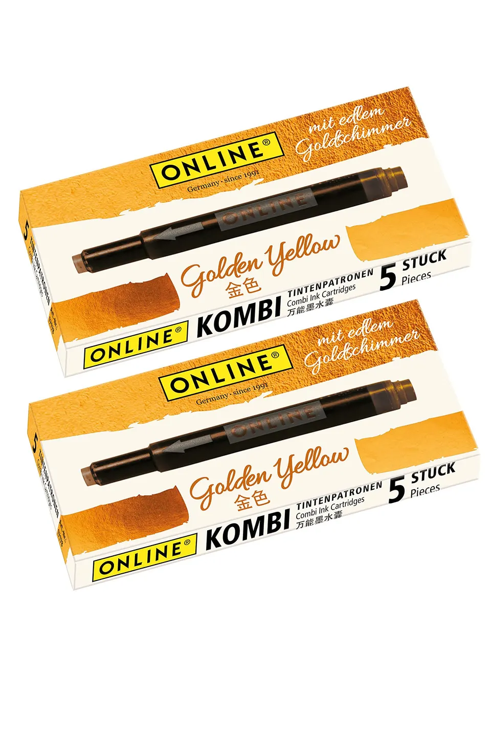online-golden-yellow-kombi-tintenpatronen-goldschimmer-10er-pack image 1