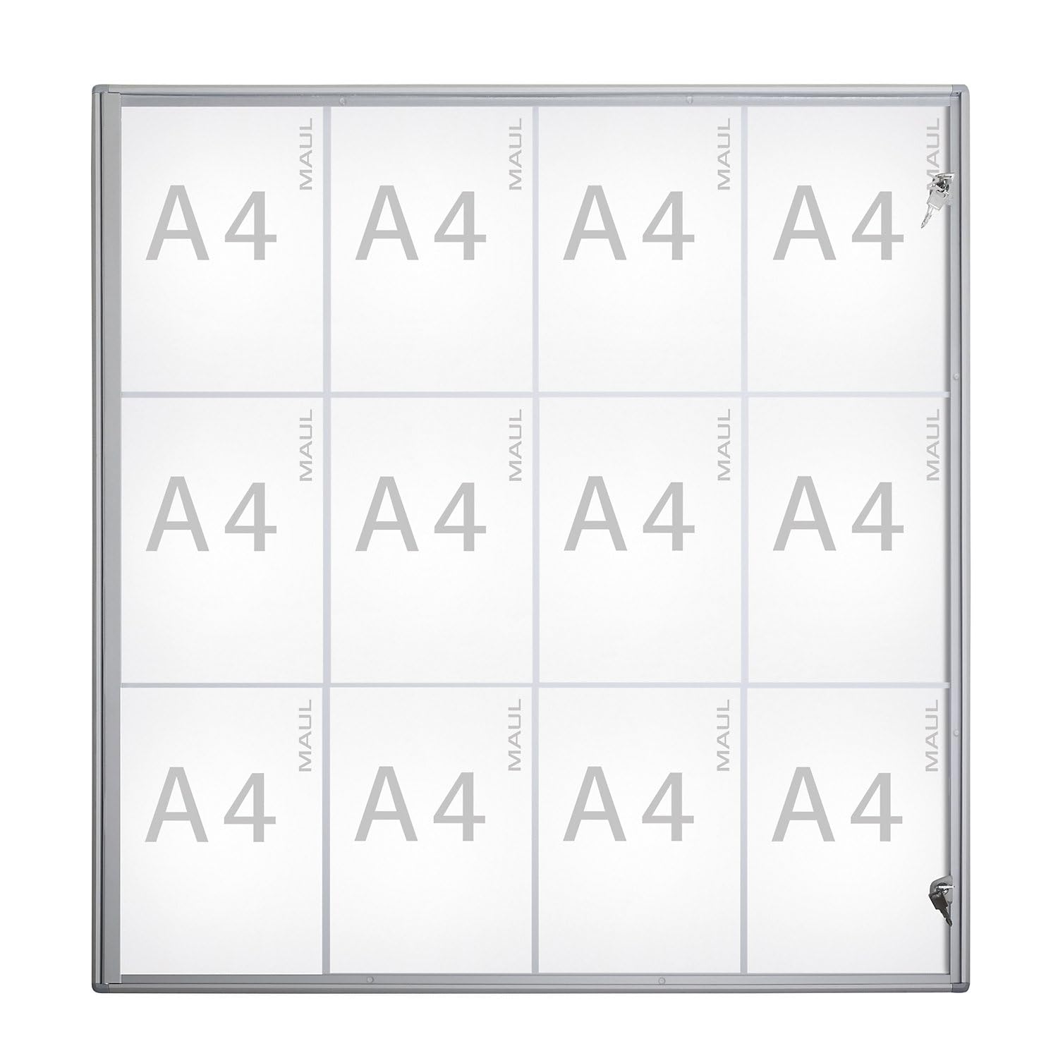 maul-extraslim-schaukasten-2xa4-silber-abschlie-bar image 4