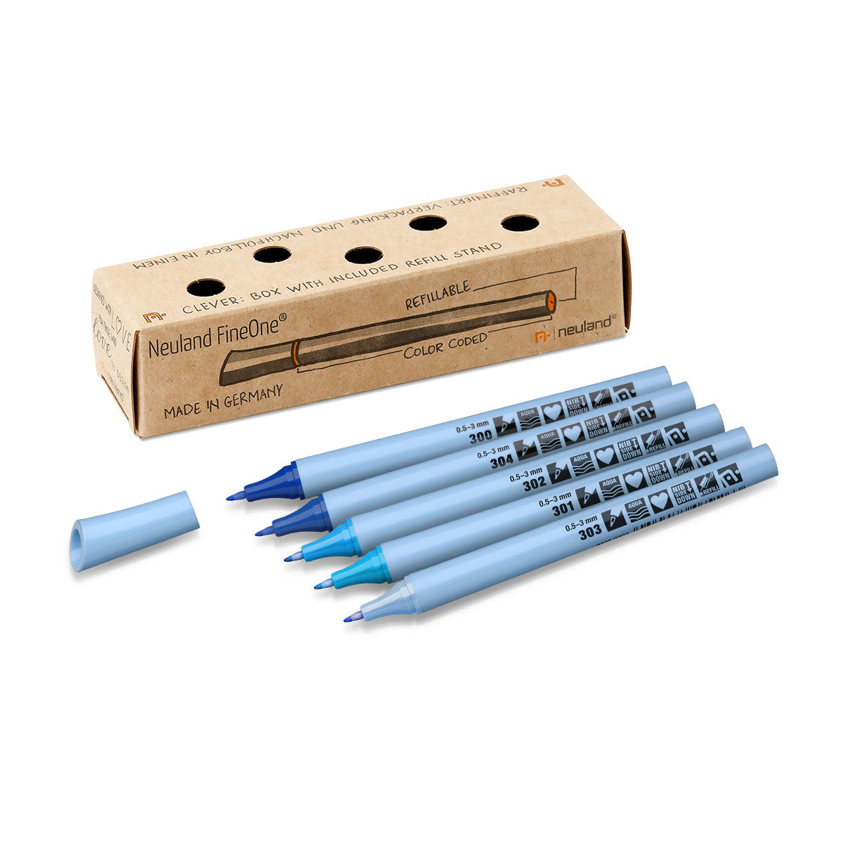 neuland-fineone-flex-marker-5er-farbset-mit-refillbox image 7