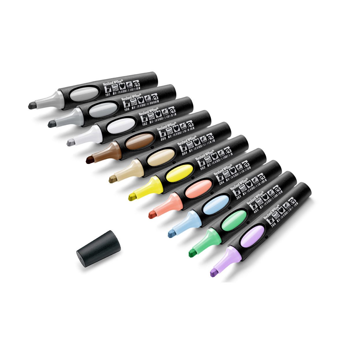 neuland-no-one-moderationsmarker-10er-farb-set-keilspitze-2-6-mm image 2