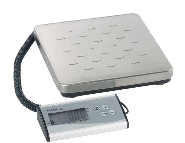 maulcargo-paketwaage-digital-120-kg-silber-kabellos-lcd-edelstahl image 1