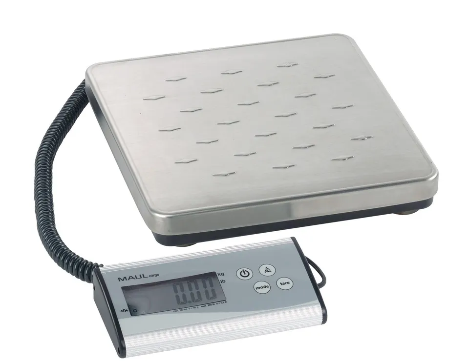 maulcargo-paketwaage-digital-120-kg-silber-kabellos-lcd-edelstahl image 1