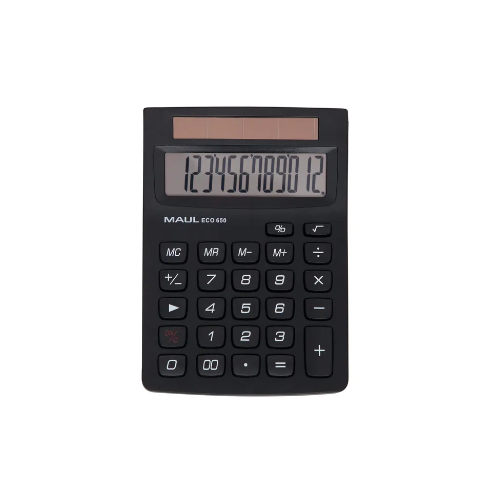 maul-tischrechner-eco-650-schwarz-12-stellig image 1