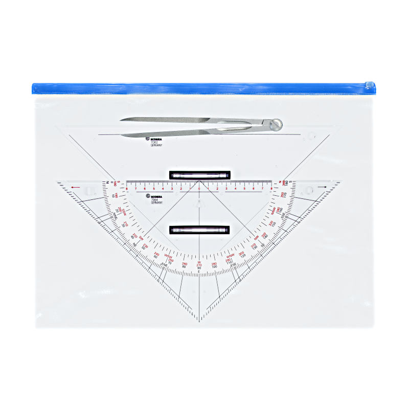 ecobra-skipper-navigations-set-mit-marinezirkel-7053-und-kursdreiecken image 1