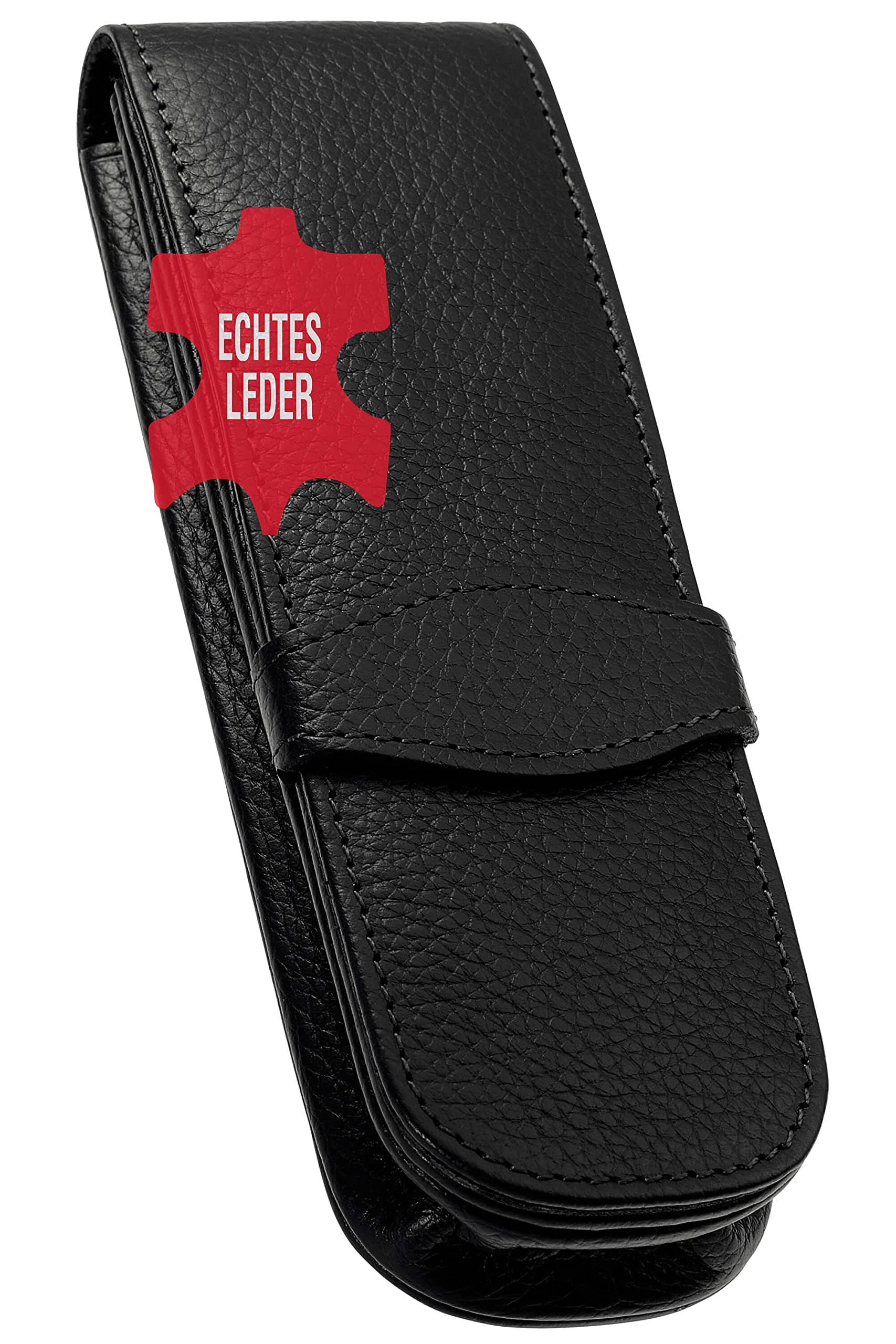 online-classic-lederetui-schwarz-f-r-2-stifte-echtleder image 1