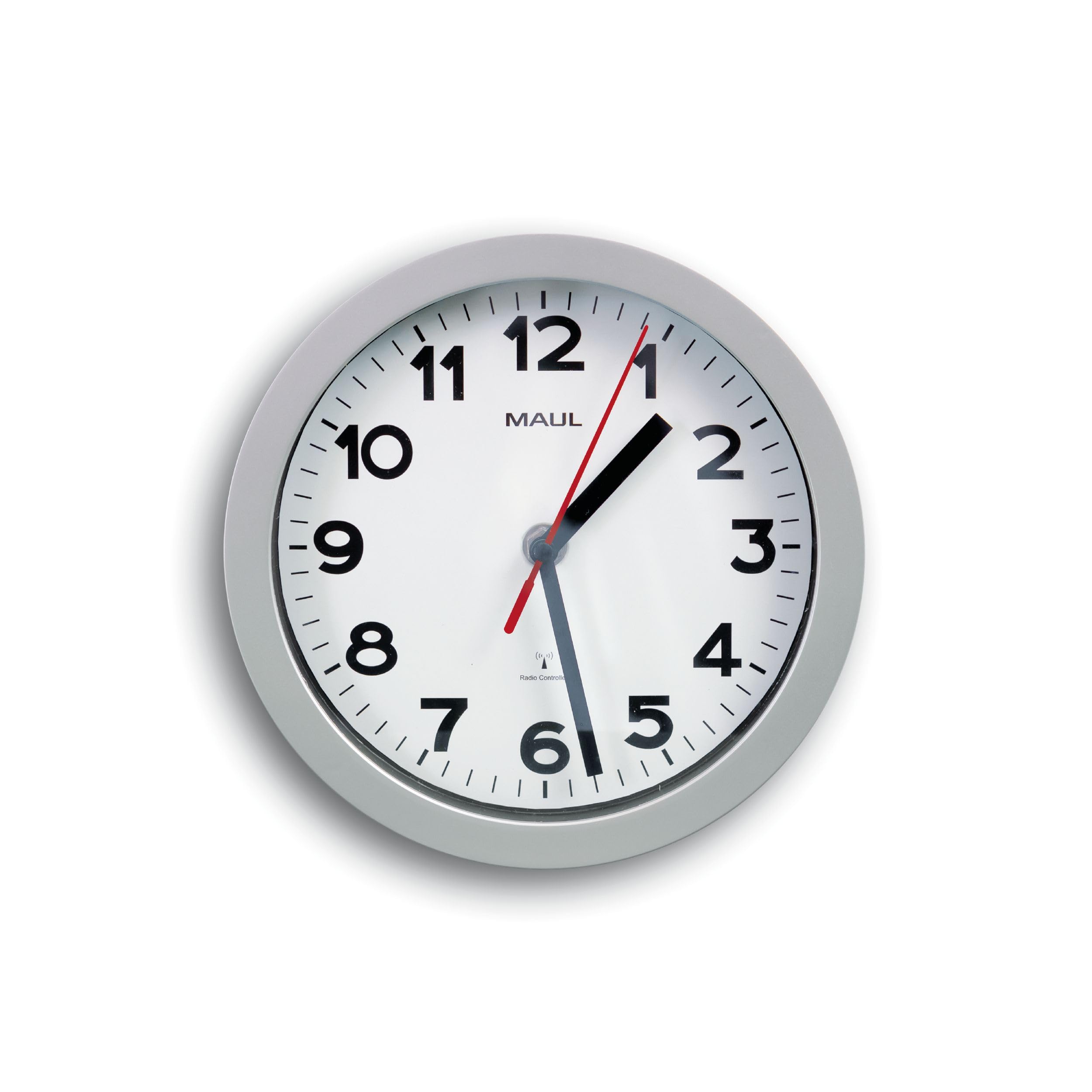 maul-maulstep-funk-wanduhr-20-cm-silber-wei image 1