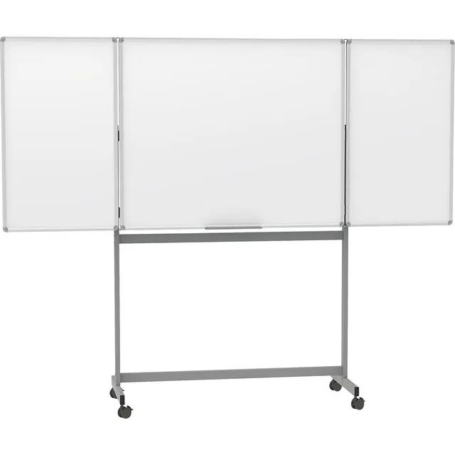 maul-maulstandard-whiteboard-mobil-100-x-120-cm-klappbar-silber image 1