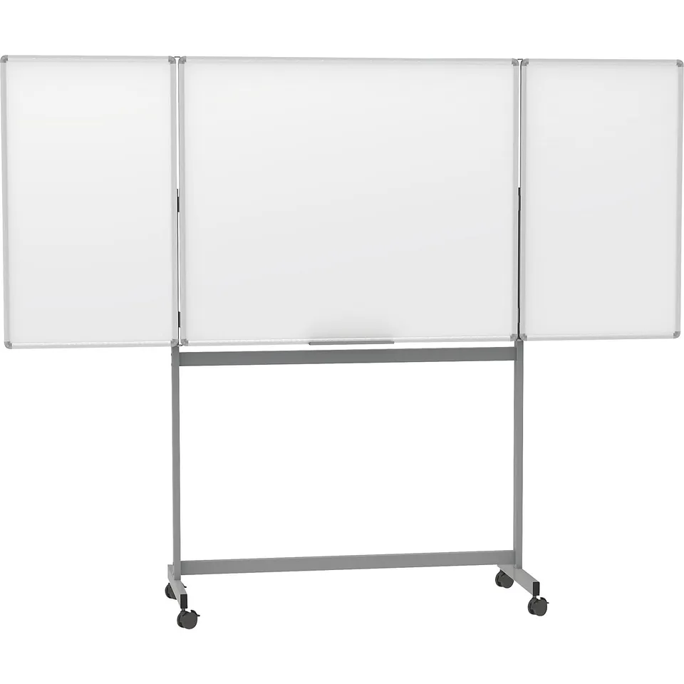 maul-maulstandard-whiteboard-mobil-100-x-120-cm-klappbar-silber image 1