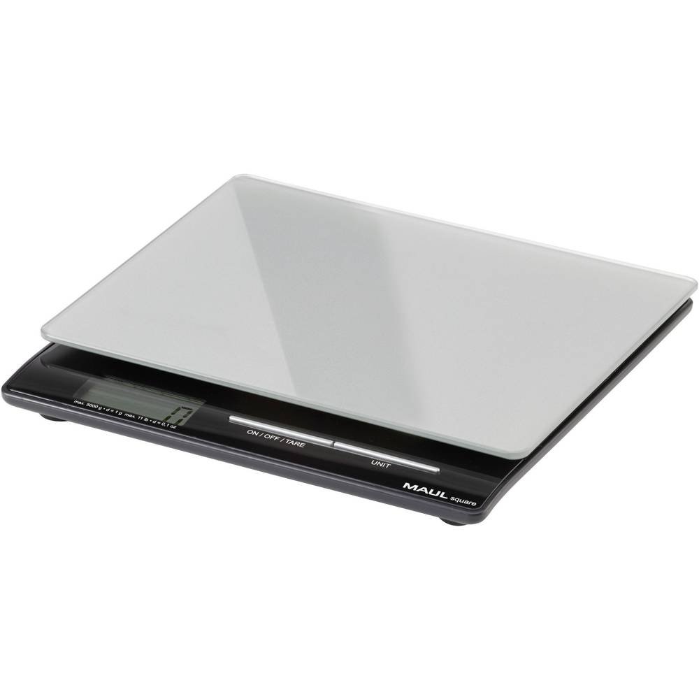maul-maulsquare-digitale-briefwaage-5-kg-silber-mit-glasfl-che image 1