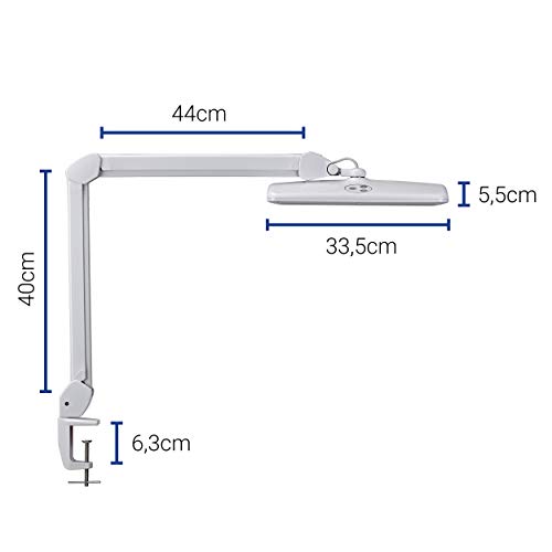 maul-maulintro-led-schreibtischlampe-wei-mit-klemmfu-und-doppelarm image 8