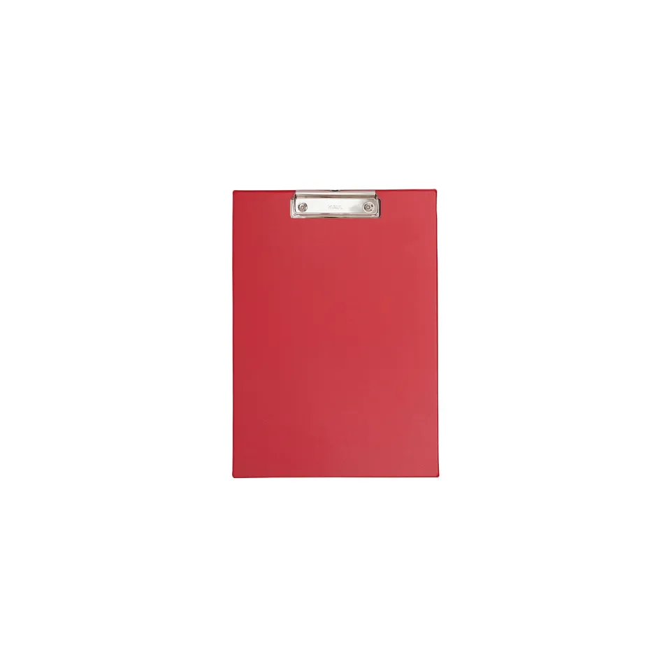 maulpoly-klemmbrett-a4-rot-hochformat-mit-b-gelklemme image 1