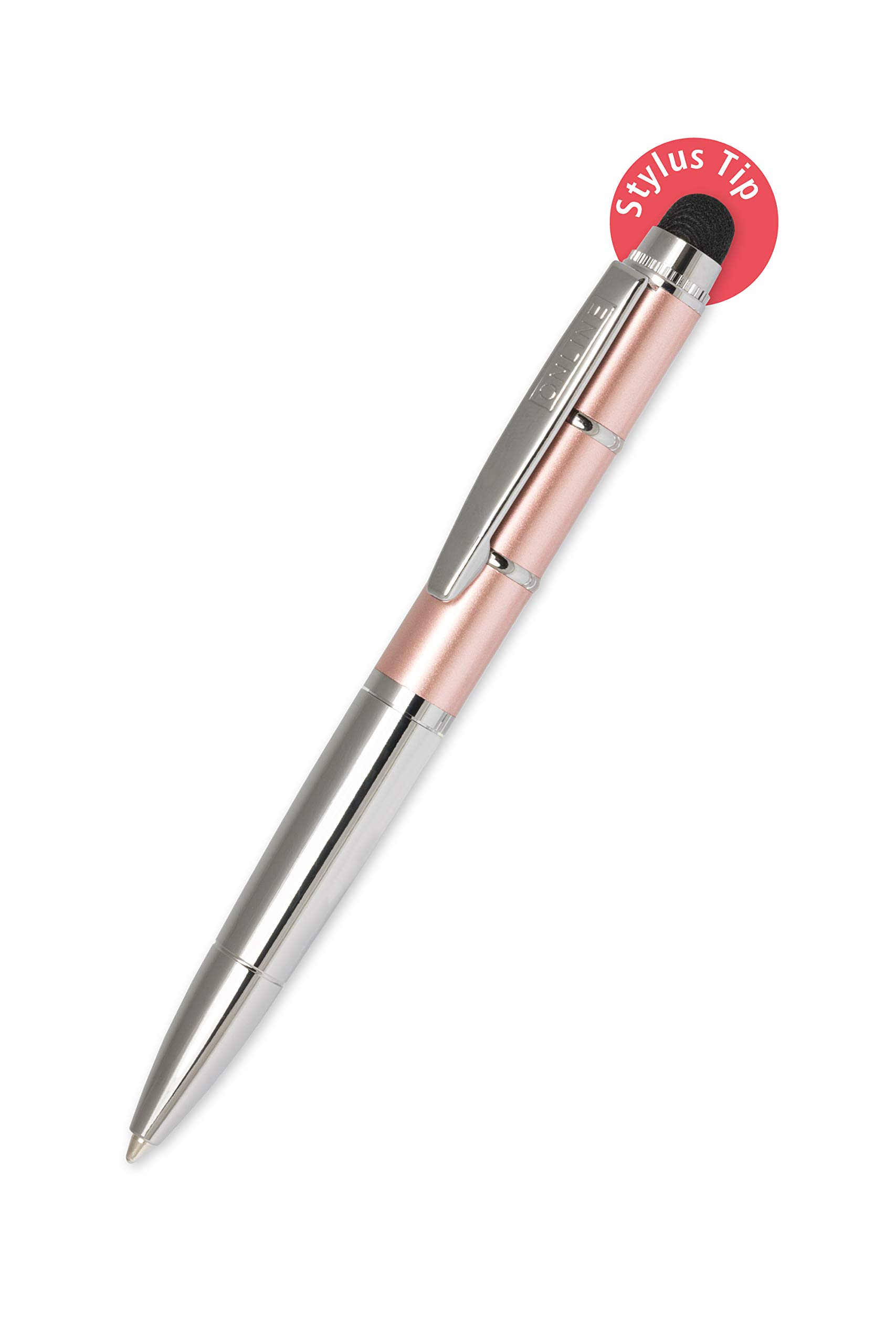 online-piccolo-stylus-rosegold-2-in-1-drehkugelschreiber-und-touchpen-f-r-tablet image 1
