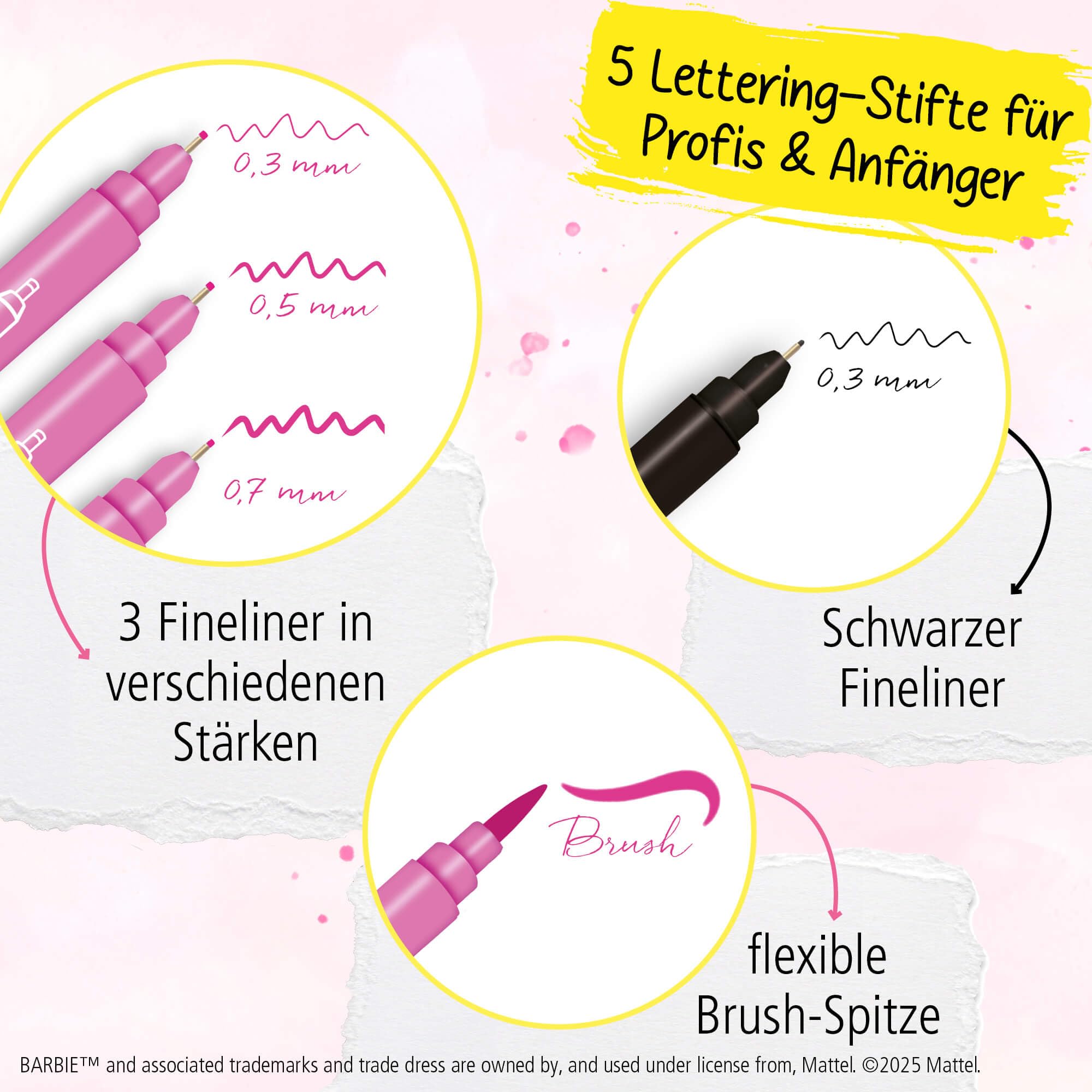 online-barbie-handlettering-set-5-teilig-calli-brush image 4
