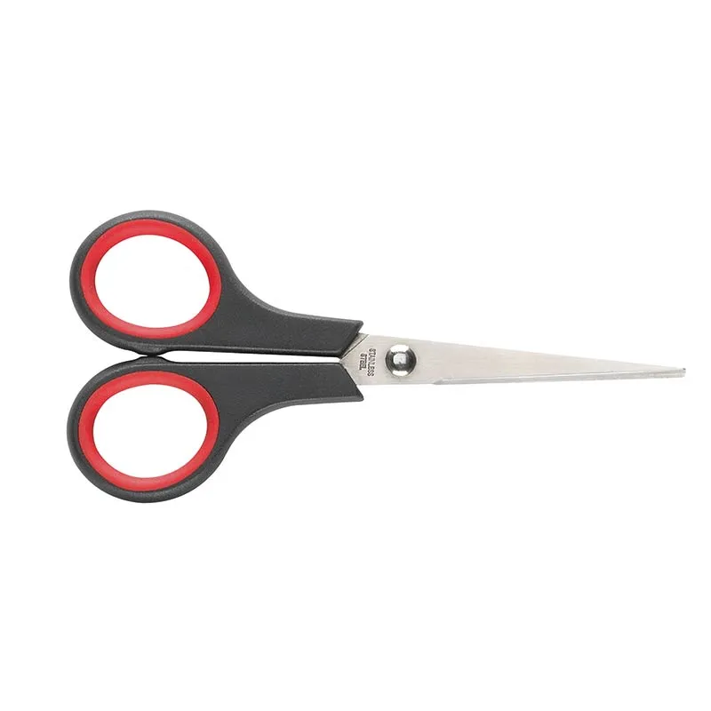 ecobra-universal-schere-spitz-14-cm-runder-griff-schwarz-rot image 1