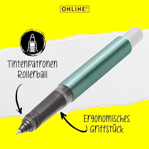 online-college-rollerball-metallic-t-rkis-f-r-rechts-und-linksh-nder image 8
