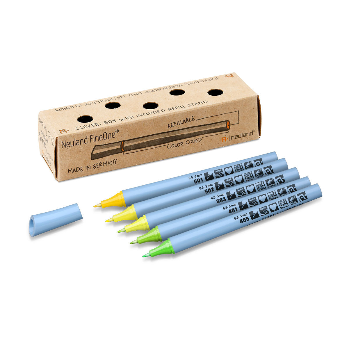 neuland-fineone-flex-marker-5er-farbset-mit-refillbox image 8