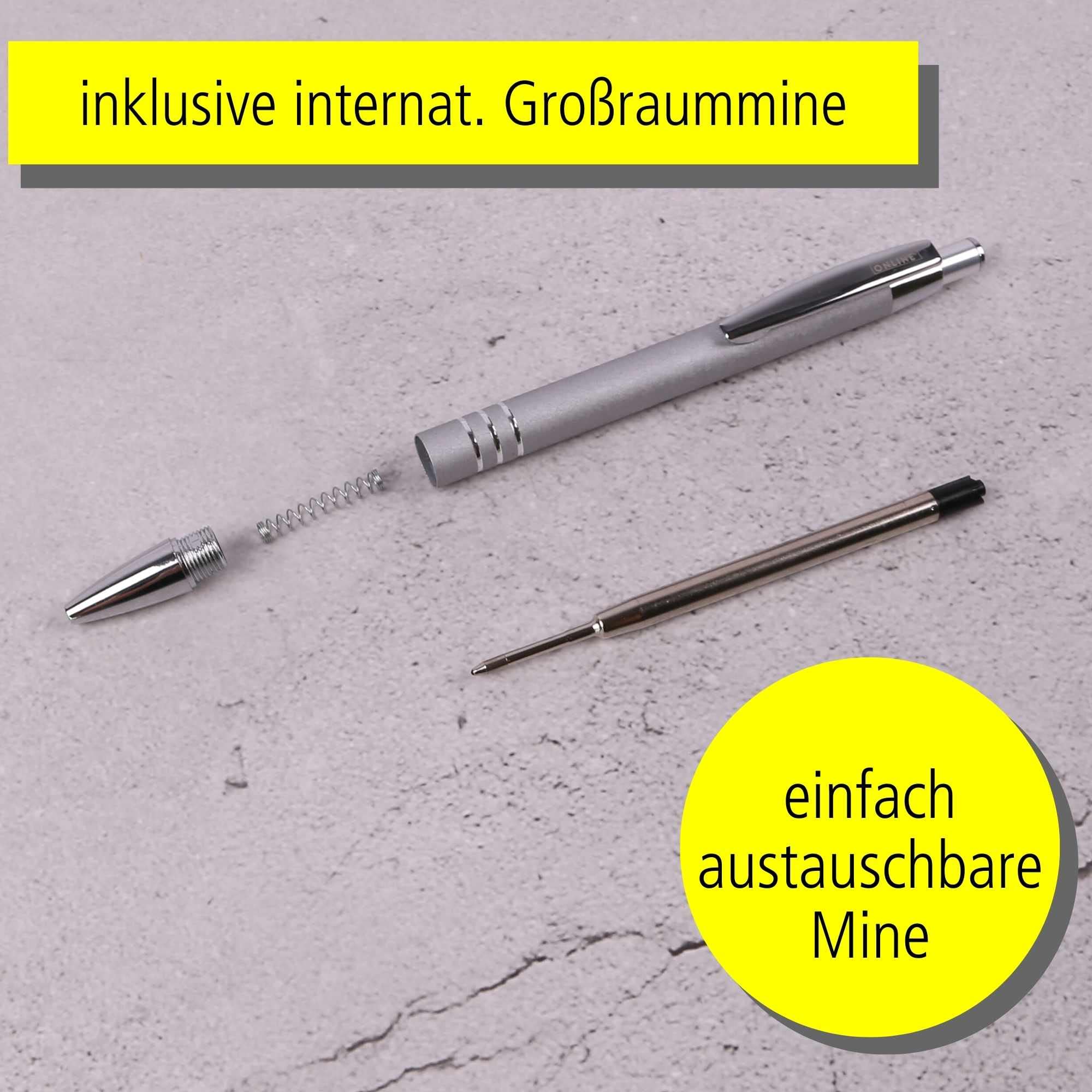 online-graphite-silver-kugelschreiber-metall-druckkugelschreiber-aluminium-schwa image 4
