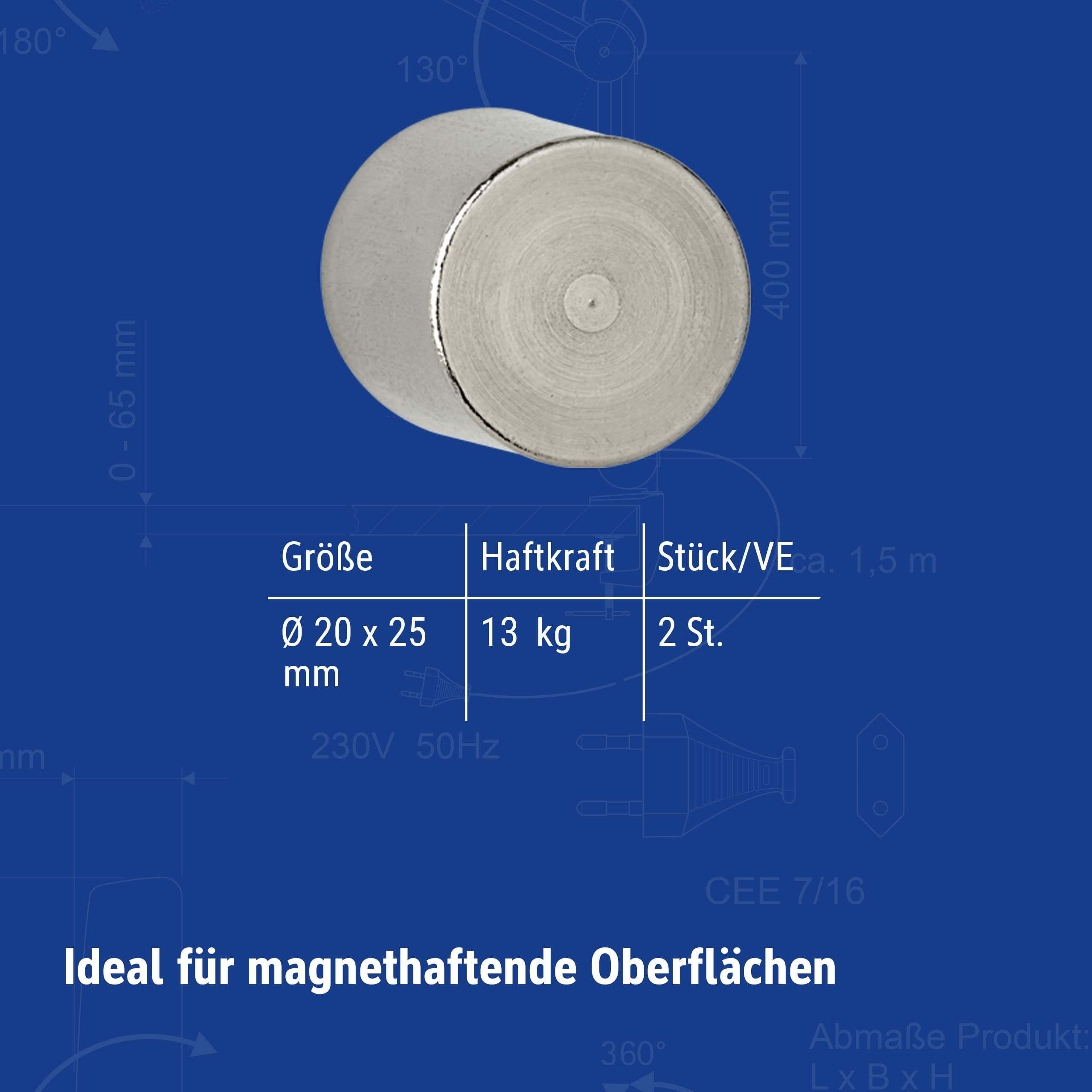 maul-magnetstab-silber-neodym-13-kg-haftkraft-2er-set image 5