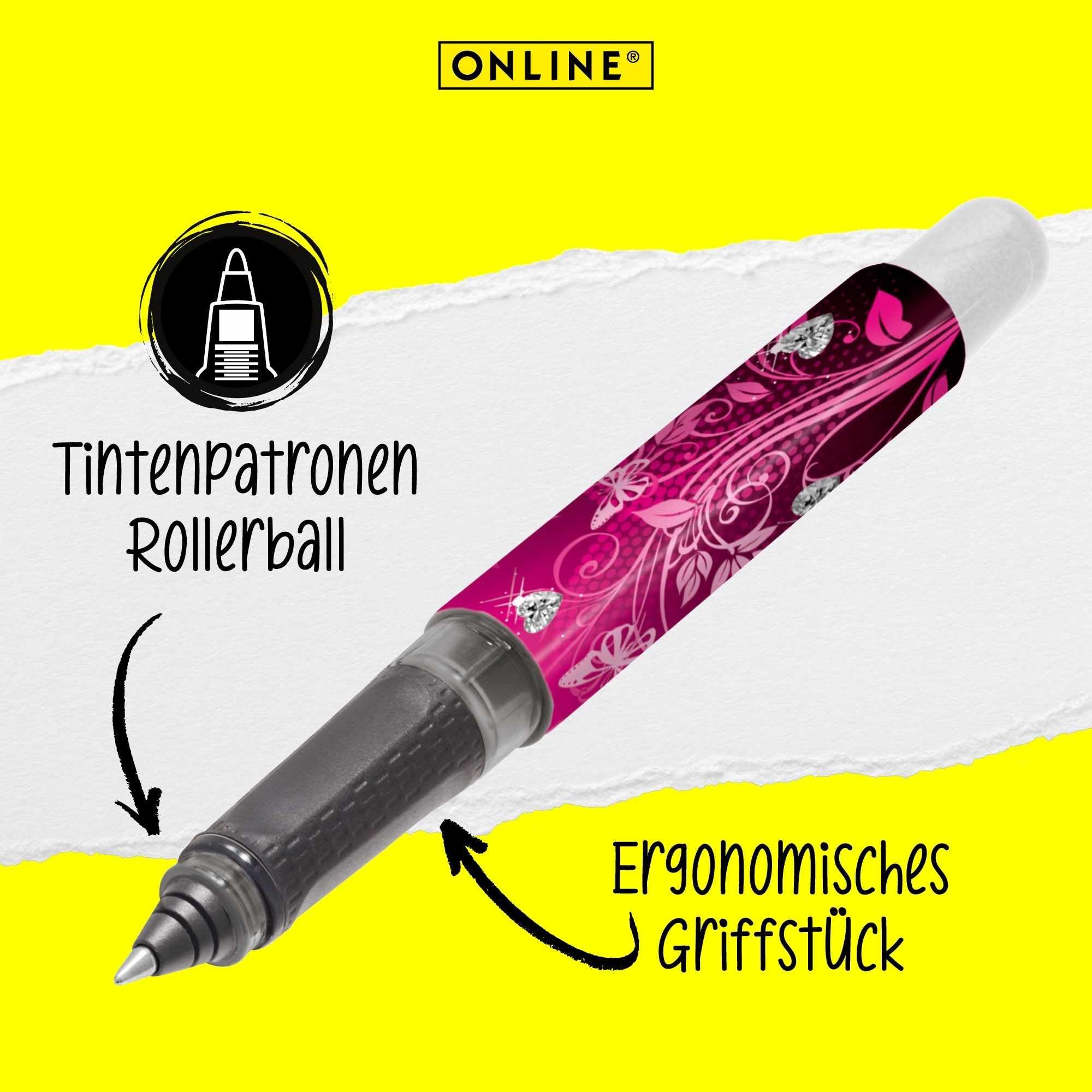 online-college-pink-dreams-tintenpatronen-rollerball-f-r-rechtsh-nder-und-linksh image 2