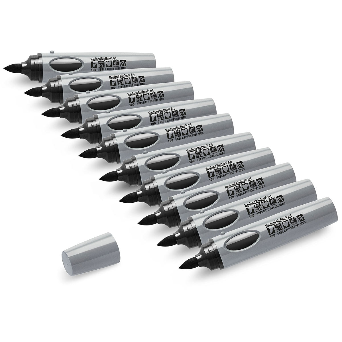 neuland-bigone-art-moderationsmarker-pinselspitze-2-15-mm-10er-uni-set image 1