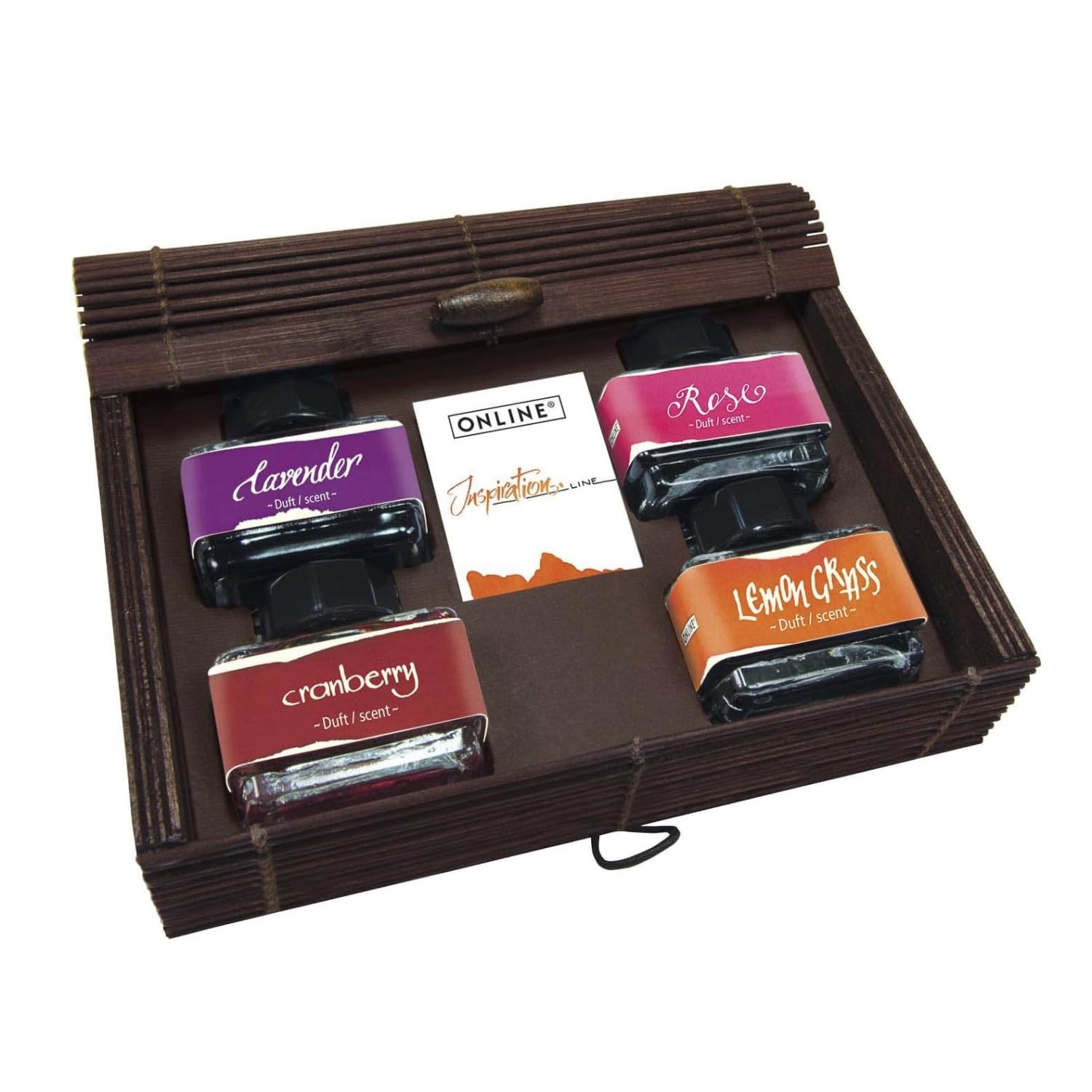 online-dufttinte-set-energy-kalligraphie-tinte-4x-15-ml-in-rot-orange-lila-pink image 1