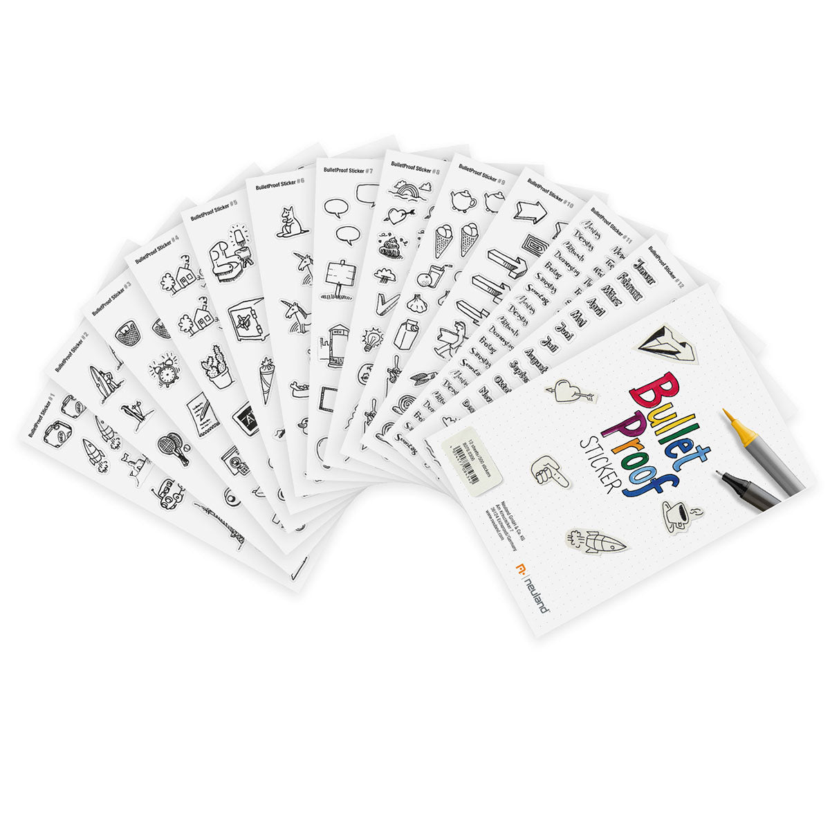 neuland-motiv-sticker-set-bulletproof-kleine-gr-e image 1
