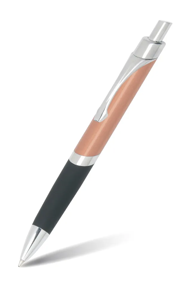 online-sporty-rosegold-aluminium-druck-kugelschreiber-blau image 1