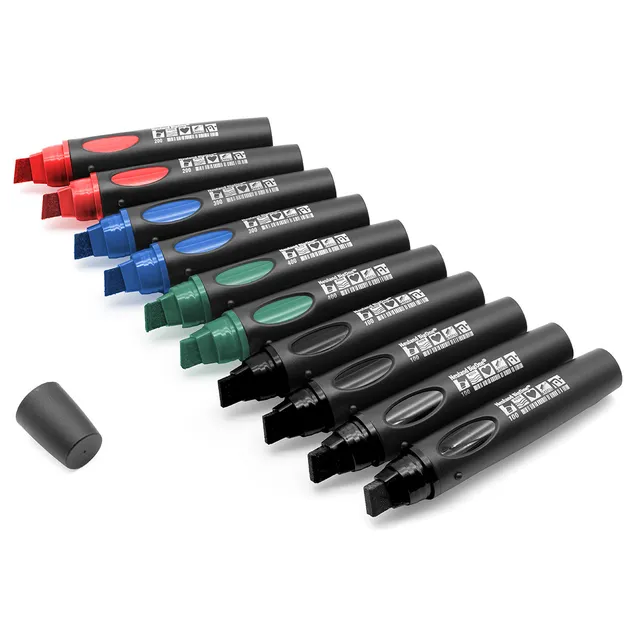 neuland-bigone-moderationsmarker-10er-farb-set-keilspitze-6-12-mm image 1