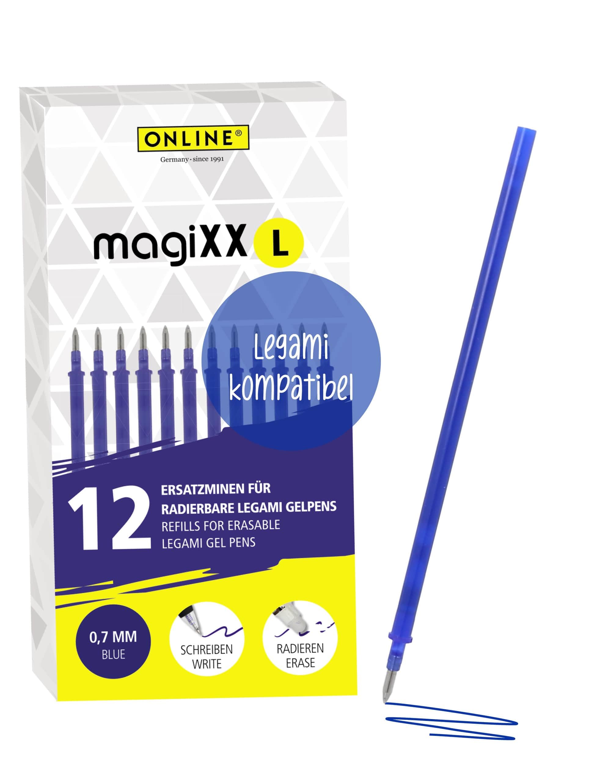 online-magixx-ersatzminen-3x-rot-0-7-mm-radierbar-f-r-legami-gelstifte image 7