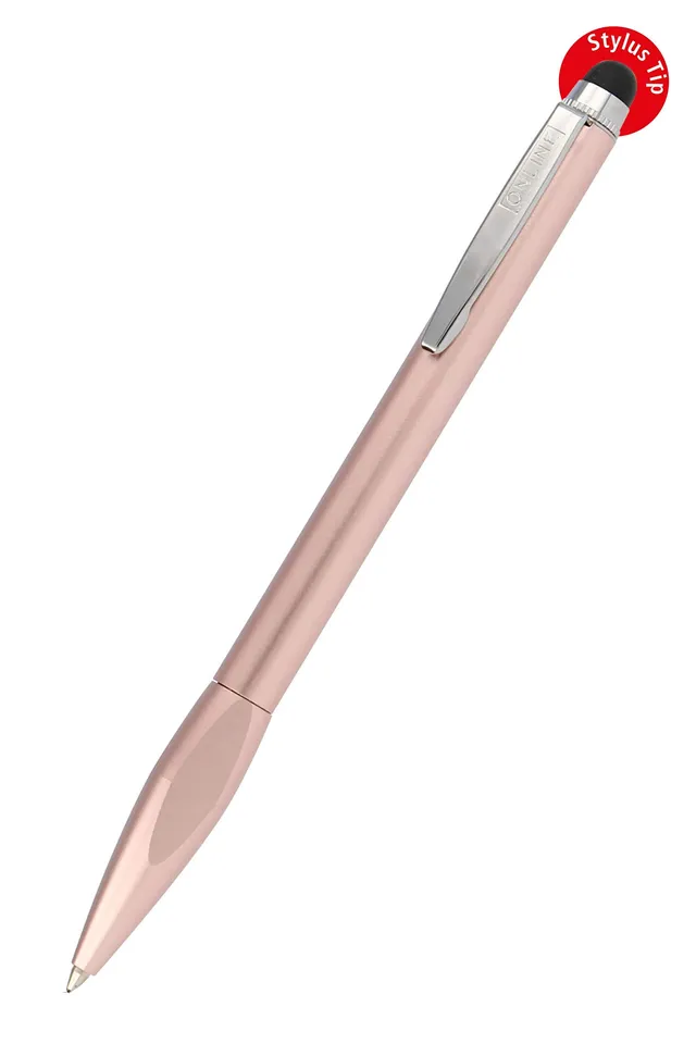 online-alu-stylus-kugelschreiber-rosegold-blau-m image 1