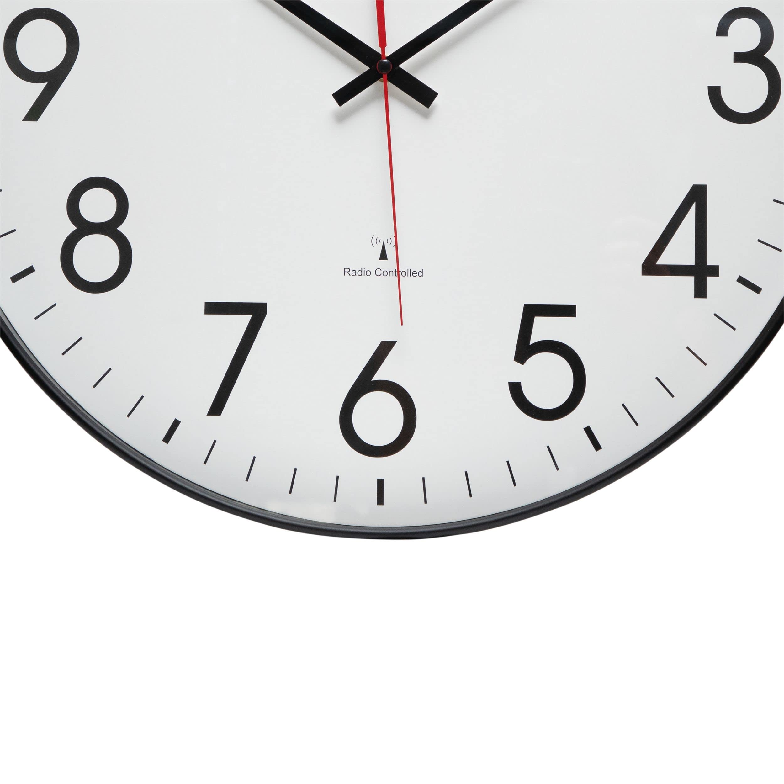 maulclimb-funk-wanduhr-analog-47-cm-schwarz-wei image 5