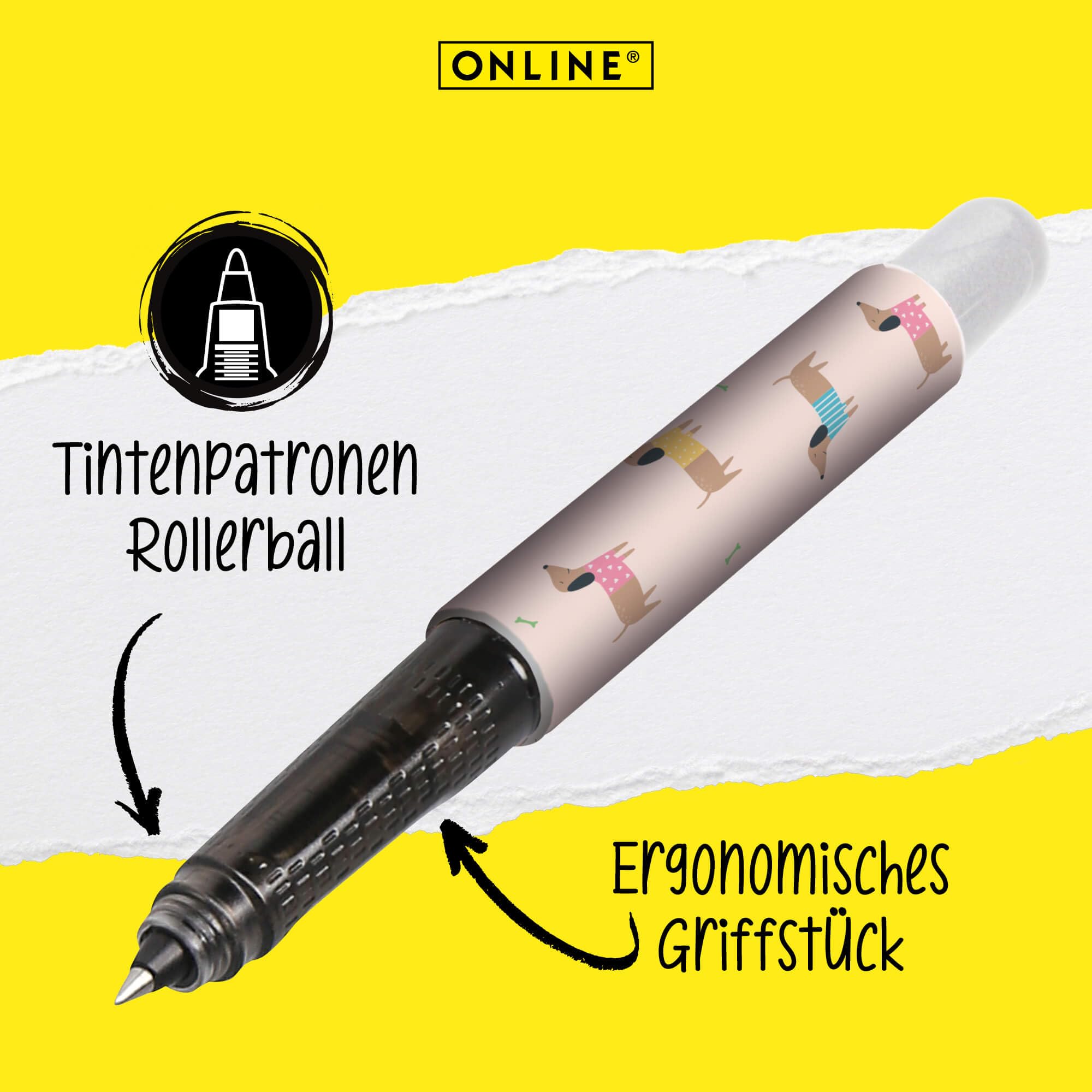 online-college-tintenroller-dackel-f-r-rechts-und-linksh-nder-0-5-mm image 2